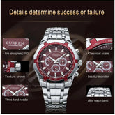 CURREN Men Luxury Brand Military Sport Mens Watches Full Steel Quartz Clock Men&