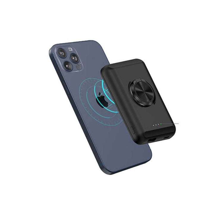 Chargeur magique sans fil magnétique et power bank pour iPhone 12 avec anneau pliable
