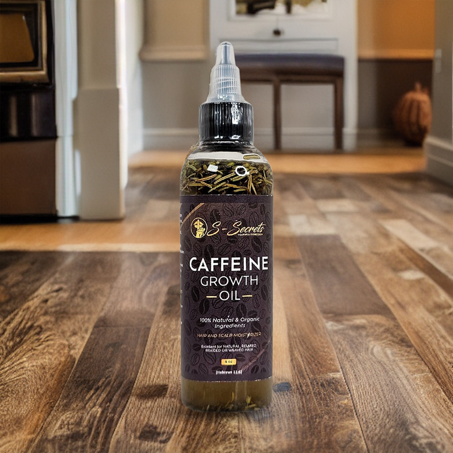 Caffeine Hair Growth Oil 2oz - Hair Growth Oil For Thinning, Balding Taupe Snowdrop