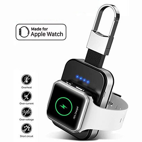 Apple Watch Wireless Charger Power Bank On Key Chain Salmon Lucky