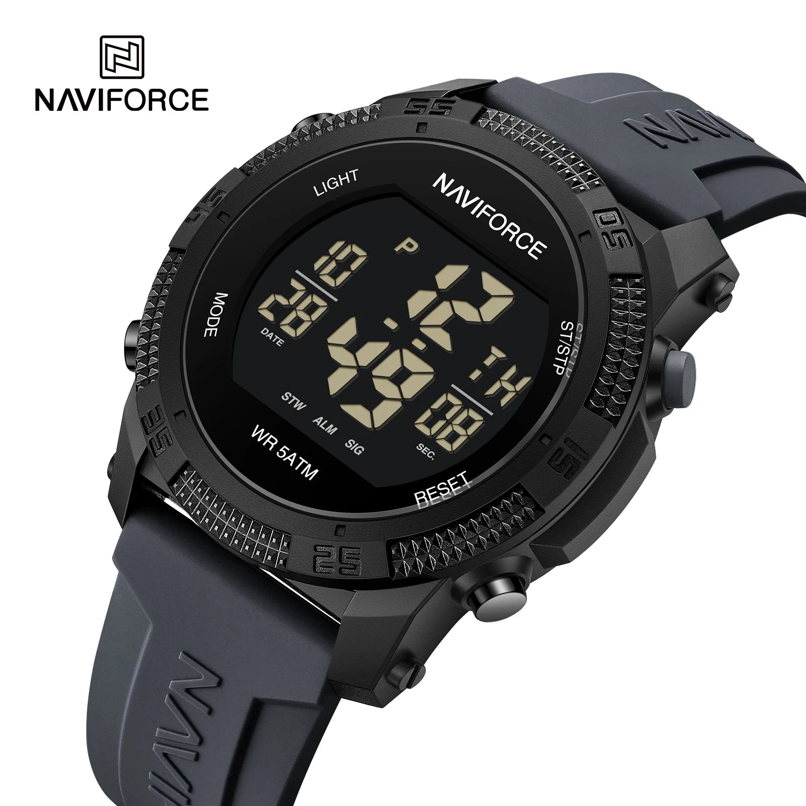 Brand Original Men Fashion Watch Water Resistant Personality Wristwatches Luxury Silicone Strap Electronic Clock 2024