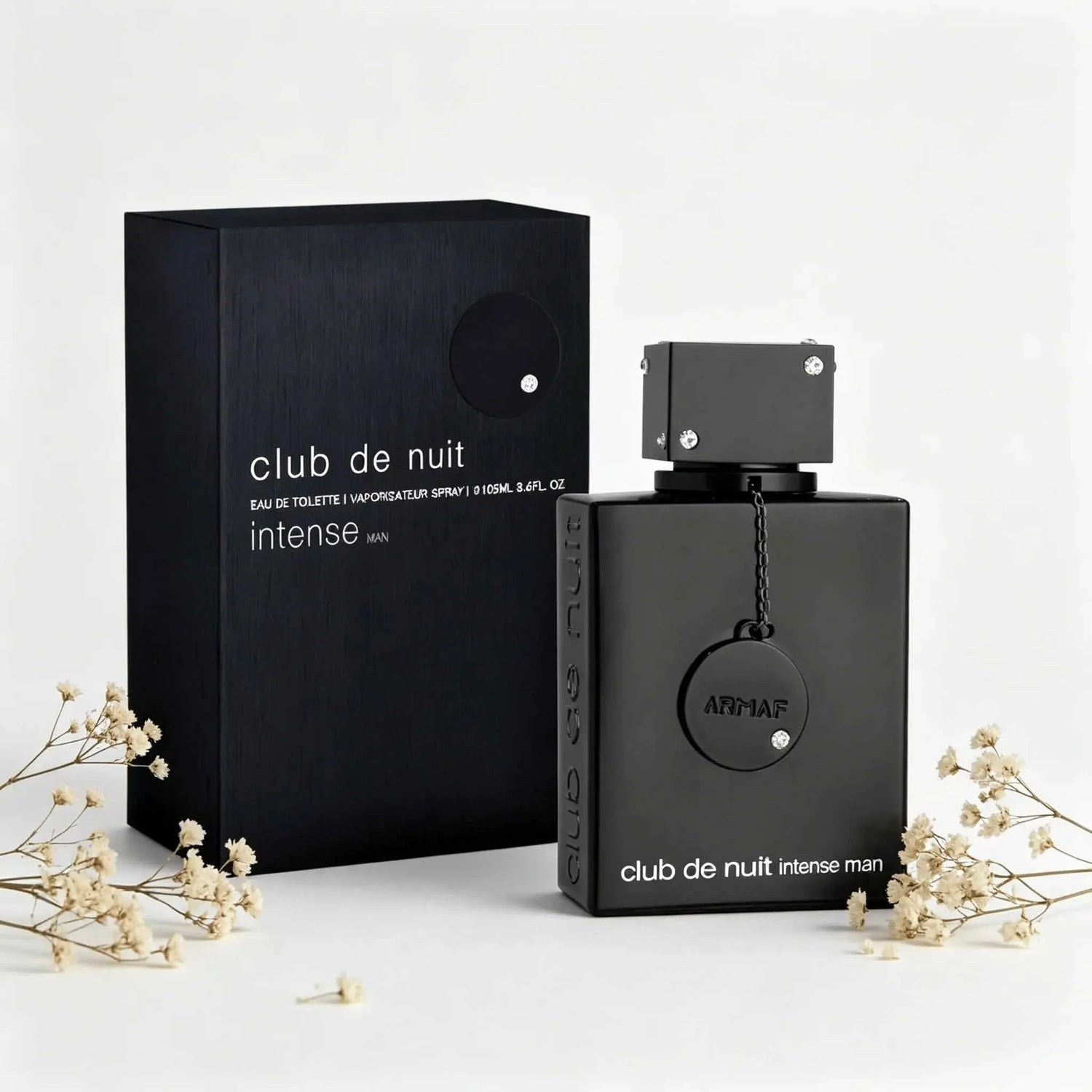 Armaf Club de Nuit Intense Man EDT Perfume For Men Crisp Bergamot Citrus Pine Woody Smoky Aroma Long Lasting Matte Black Square Bottle With Diamond-studded Cap Night Party Dating Present Khamik Shop Online