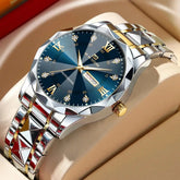 VA VA VOOM Hot Selling Original Blue Gold Quartz Watch Men Fashion High Quality Japanese Movement Gold Stainless Steel Fashion Clock Sports Gift Watch Men Rhombus Design Business Quartz Watch Men Fashion Gold Clock Sports Gift Watch for Men Khamik Shop Online