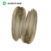 14 Inches Mogolian Cuticle Remy Hair Topper Silky Straight 8x8” Jewish Kosher Human Hairpieces Topper Free Style 120% Density Khamik Shop Online