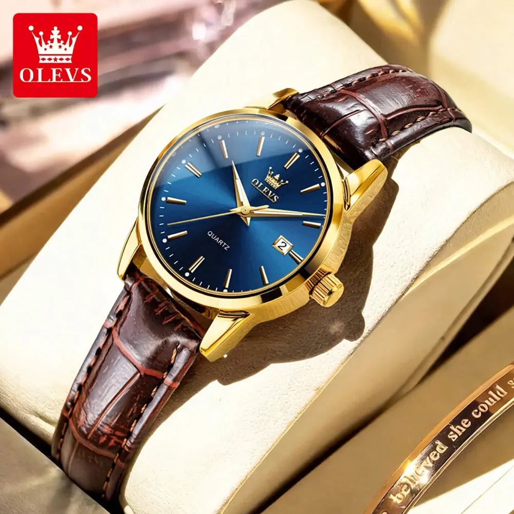 OLEVS 6898 Women Watch Original Quartz Watches Waterproof Luminous Date Watch Bracelet Set Ladies&