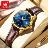 OLEVS 6898 Women Watch Original Quartz Watches Waterproof Luminous Date Watch Bracelet Set Ladies&
