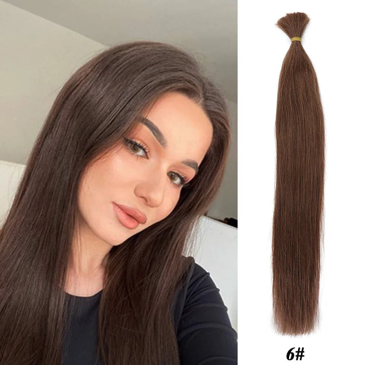 100% Real Human Hair Bulk Blonde no Weft Honey Hair Bulks Vietnamese Virgin Hair Straight Weaving Hair for Braiding Khamik Shop Online