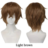 10-Inch Short Straight Hair Suitable For Both Men And Women, Cosplay Synthetic Hair Anime Role-Play Halloween Party Upturned Wig Khamik Shop Online