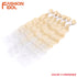 FASHION IDOL Water Wave Hair Bundles Synthetic Hair Extensions Ombre Blonde Hair Weave Bundles 6pcs 20" High Temperature Fiber Khamik Shop Online
