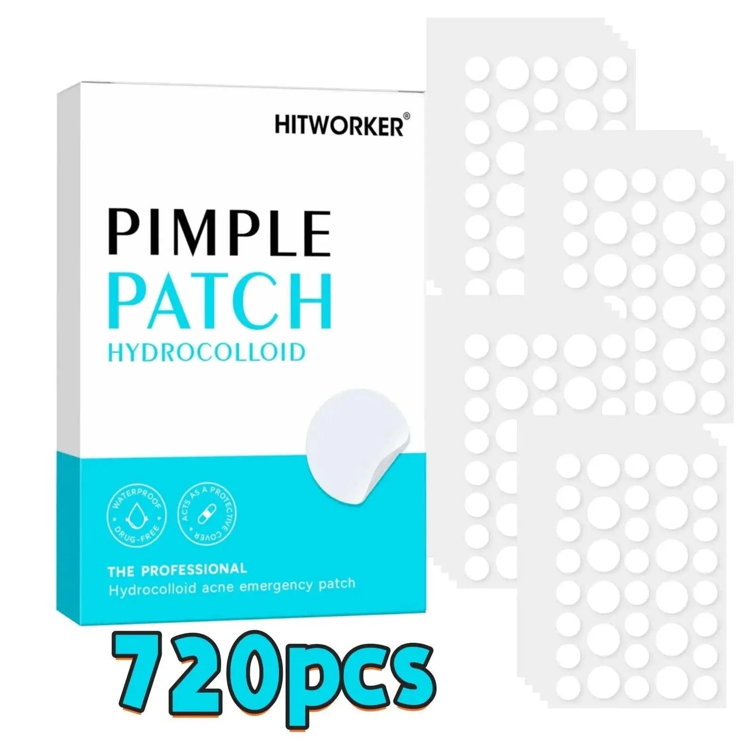 144/360/720pcs Hydrocolloid Acne Pimple Patches for Face, Effective Blemish Spot Treatment, Invisible & Skin-Friendly Khamik Shop Online