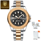 POEDAGAR Trendy Sport Man Watch Luminous Waterproof Stainless Steel Date Men Wristwatch Luxury Business Men&