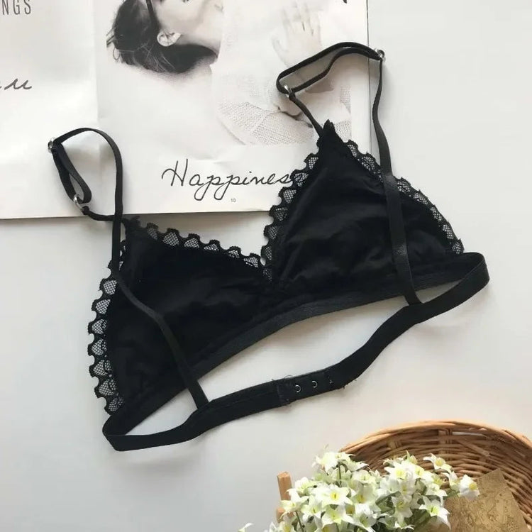 Summer Sexy Lace Tube Top Women Hollow Out Bralette Thin Chest Girl Bras Seamless Transparent Lingerie French Underwear Khamik Shop Online