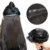 Invisible Long Tape PU Weft Human Hair Bundles Real Natural Hair Seamless & No-Glue Injected Tape In Hair Extensions Thick Ends Khamik Shop Online