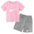 Summer Brand White T-shirt+Shorts Two-piece Set Kids New Clothing Fashion Letter Boy Girl3-13Yrs Sports Short-sleeved Casual Set Khamik Shop Online