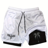 Men Running Shorts 2 in 1 Double-deck Sport Shorts Sportswear Gym Fitness Short Pants Training Jogging Bottom Men&