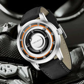 FOXBOX Magnetic Driven Watch Fashion Waterproof Quartz Wristwatch Rolling Steel Ball Pointer Sports Watches Military Clock+Box Khamik Shop Online