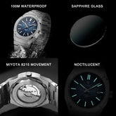 CADISEN 2026 Diver Watch Sapphire MIYOTA 8215 German Designer Men Automatic Mechanical Watches 10Bar Waterproof Gift With Box Khamik Shop Online