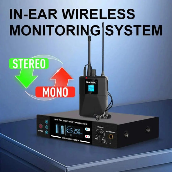 Stereo In-Ear Monitor System G-MARK J100 Wireless Stage Return For Guitar Studio Band Performance Show Khamik Shop Online