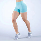 No Logos Shorts | 4.5" leggings Low Ribbed Rise Cycling Women Yoga Workout Clothes Gym Scrunch Bum Seam Seamless Fitness Tights Khamik Shop Online
