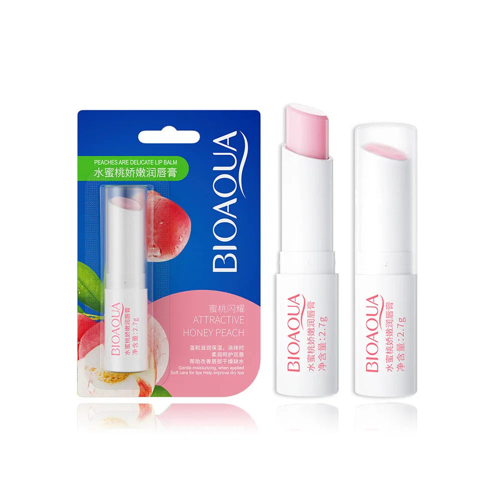 BIOAQUA Natural Fruits Lip Balm Moisturizing Jelly Nourishing Skin Care Lipstick Non-Stick Long-Lasting Lips Care Cosmetics