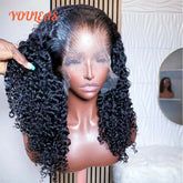 Perruque humaine bouclée frisée Lagos Hairline Burmese avec lace frontal 13x4 sans colle