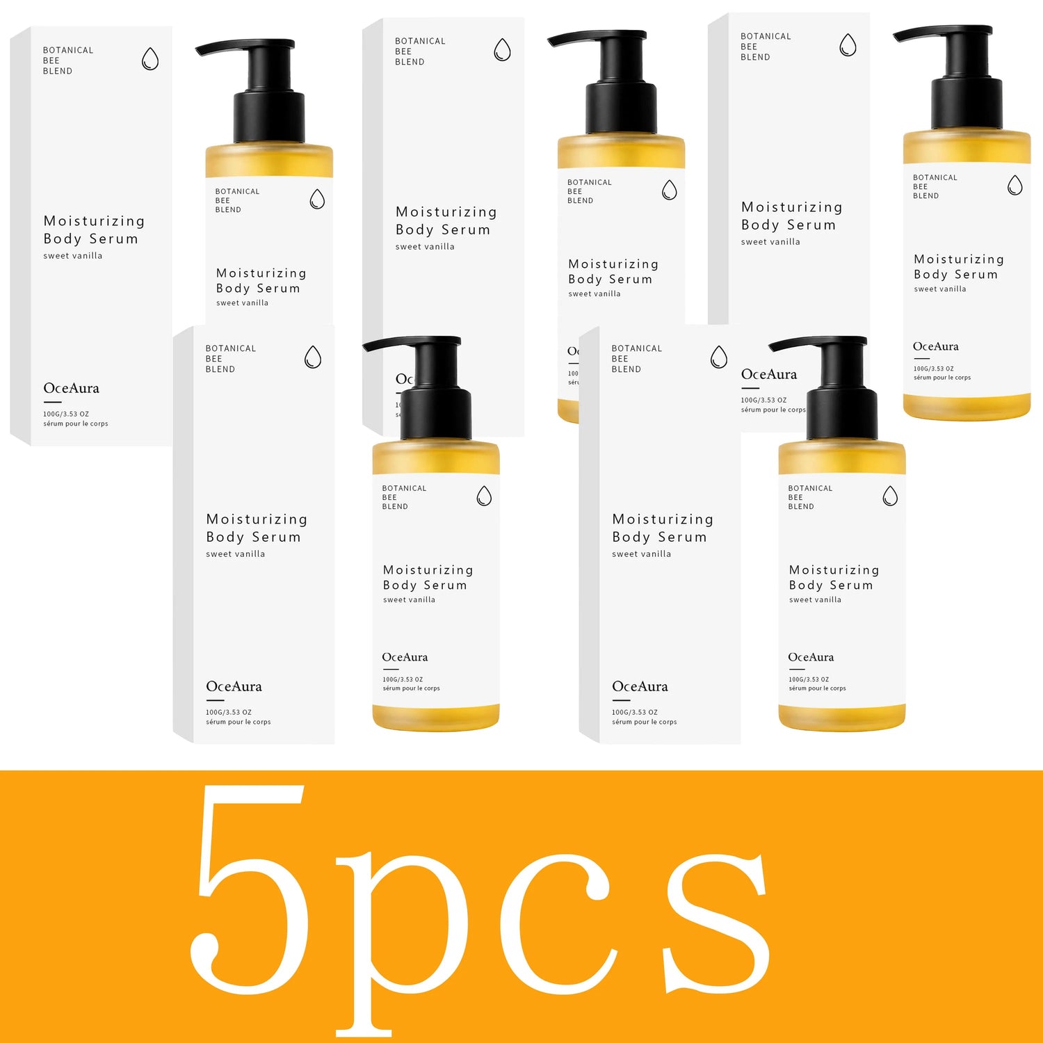 OceAura Botanical Bee Blend Sweet Vanilla Moisturizing Body Serum Long Lasting Hydrating Non Sticky Smooth Dry Skin Nourishing Khamik Shop Online