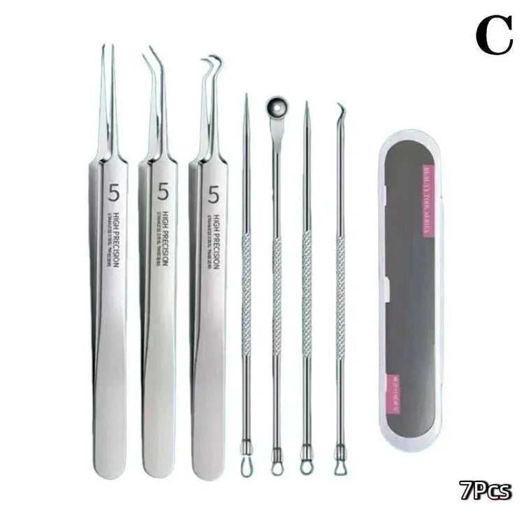 7/8Pcs Blackhead Remover Kit Professional Blackhead  Needle Skin Care Tools Stainless Steel Pimple Extraction Tools Khamik Shop Online