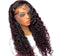 13x4 HD Transparent Lace Frontal Deep Wave Human Hair Wigs 200% Densit Cerise Alfie