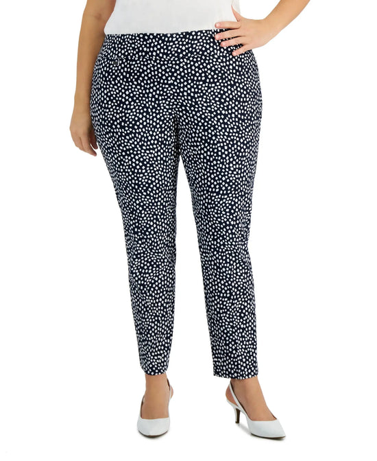 Alfani Plus Size Printed Tummy Control Pants Amber Chrysippus