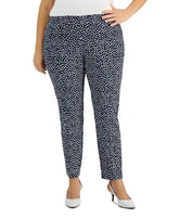 Alfani Plus Size Printed Tummy Control Pants Amber Chrysippus