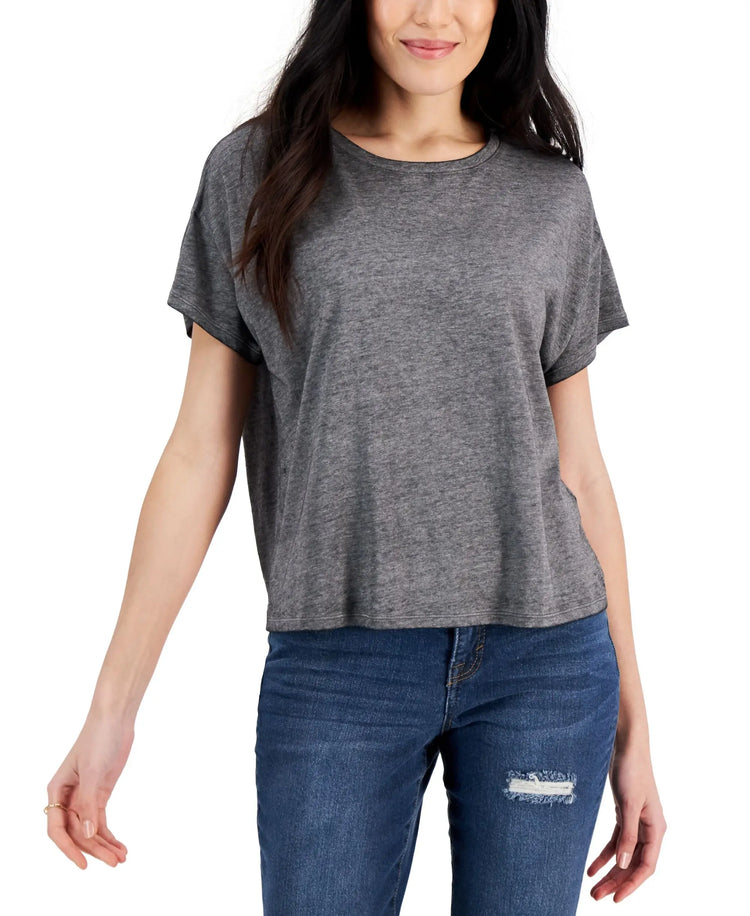 Style & Co Oversized Cropped T-Shirt Amber Chrysippus