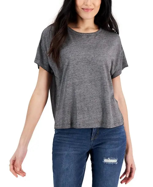 Style & Co Oversized Cropped T-Shirt Amber Chrysippus