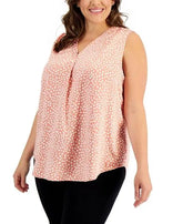 Alfani Plus Size Sleeveless Printed Top Amber Chrysippus
