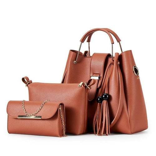 Three-Piece Fashion Casual Messenger Bag For Women Maroon Asteria
