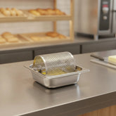 Butter Roller with Tray Stainless Steel Butter Roller Kitchenware Perforated Utensil Countertop for Home Cooks, Kitchen, Brunch Khamik Shop Online