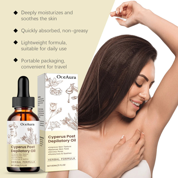 OceAura Cyperus Rotundus Oil for Hair Removal Care Hair Growth Inhibitor Moisturizing Skin Soothing After Shave Oil for Women Khamik Shop Online