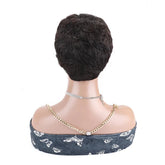 Bliss Short Human Hair Wigs Pixie Cut Straight Wigs for Black Women Full Machine Made Natural Color Cheap Remy Human Hair Wig Khamik Shop Online