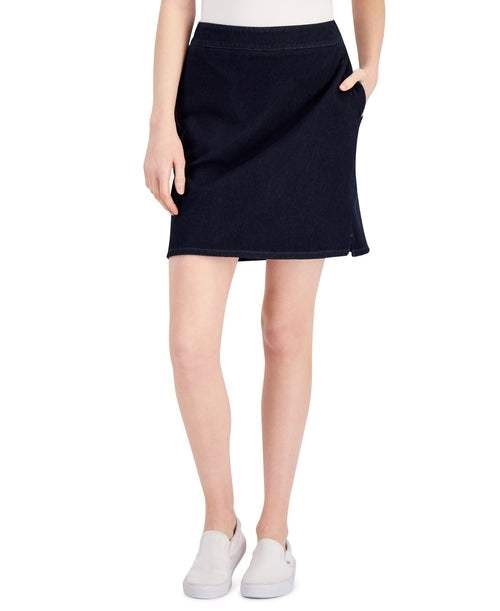 Charter Club Petite Denim Skort Amber Chrysippus