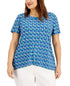 Anne Klein Plus Size Printed High Low T-Shirt Amber Chrysippus