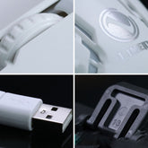 Gaming Keyboard Mouse Glowing Set White Eucalyptus