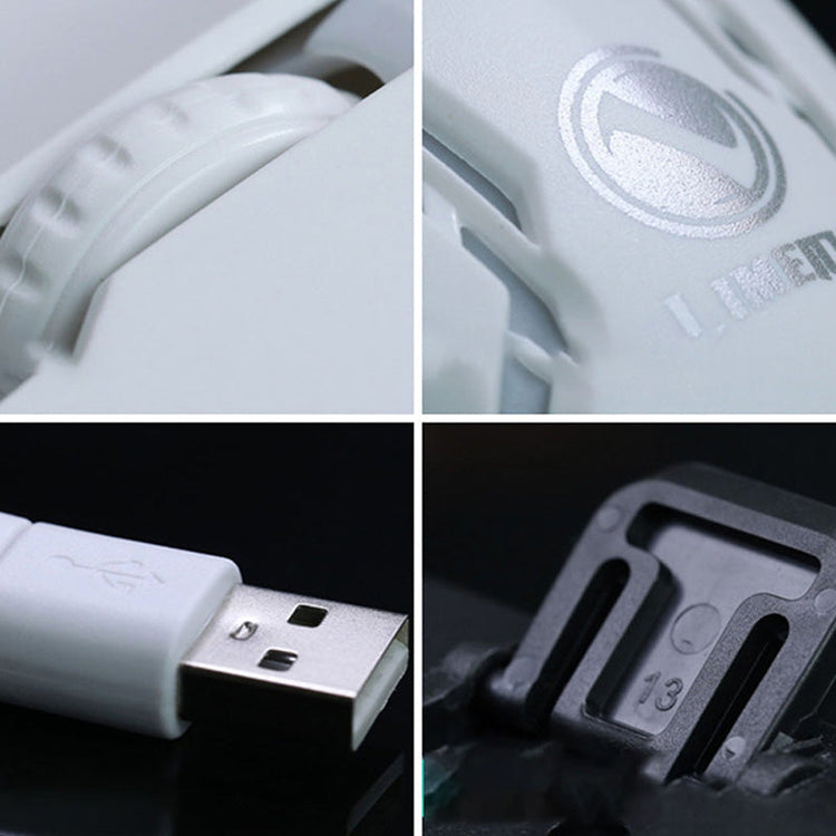 Gaming Keyboard Mouse Glowing Set White Eucalyptus