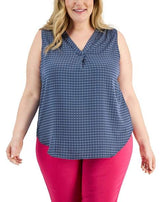 Alfani Plus Size Sleeveless Printed Top Amber Chrysippus