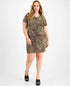 Trendy Plus Size Cheetah-Print Mini Dress Amber Chrysippus