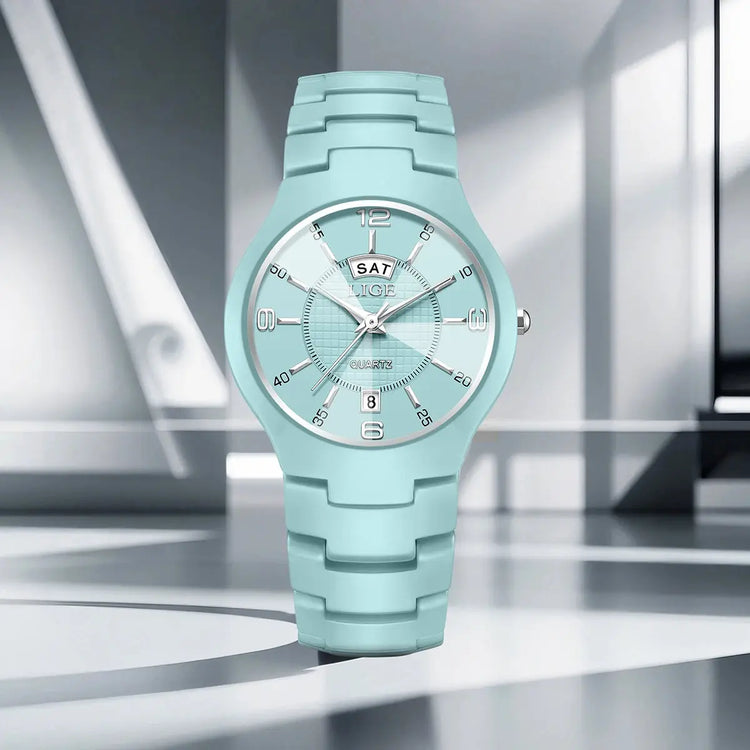 LIGE Luxury Elegant Quartz Women Watches Fashion Ceramics Small Dial Ladies Watch Date Week Display Woman Wristwatch Reloj Mujer Khamik Shop Online
