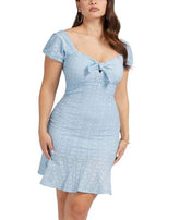 Guess Womens Breanna Eyelet Mini Dress Amber Chrysippus