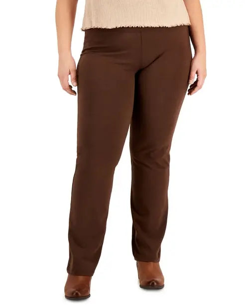 Plus Size High Rise Pull-On Bootcut Leggings Amber Chrysippus