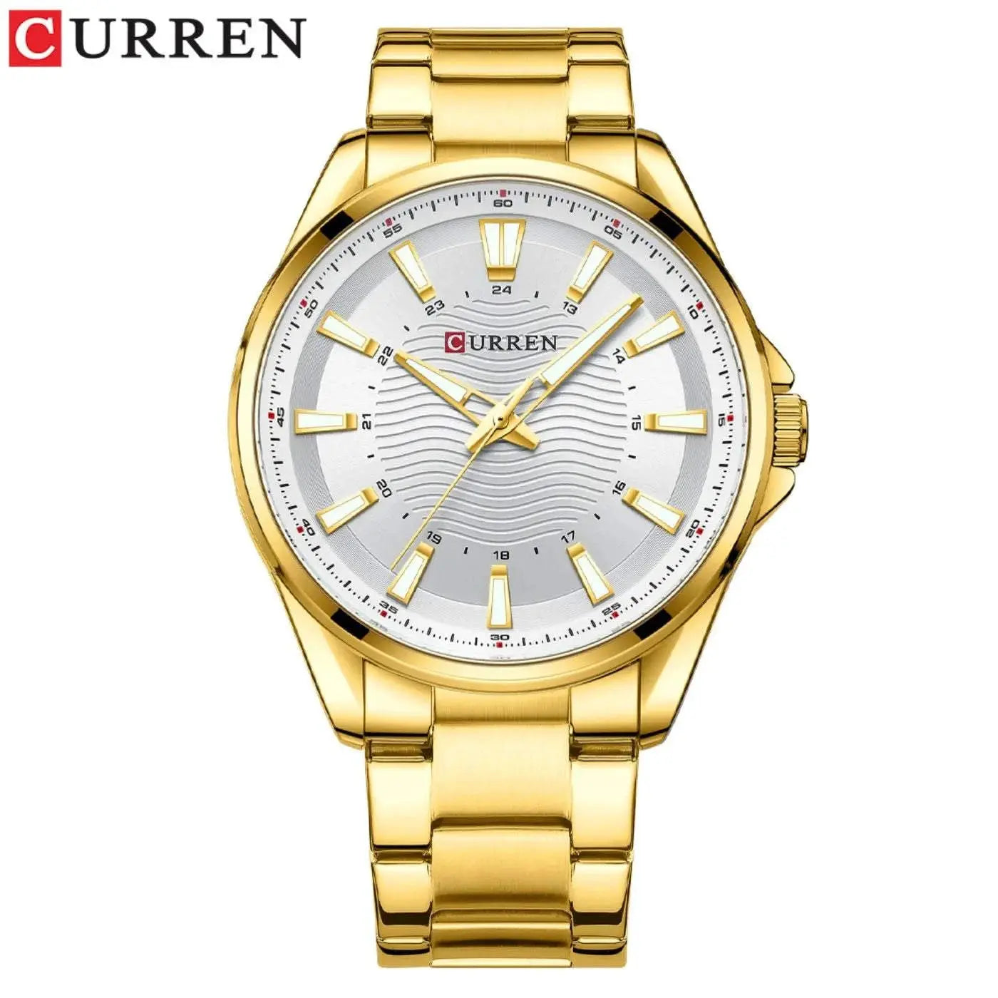 CURREN Classic Simple Stainless Steel Quartz Wristwatches Fashion Brand Men&
