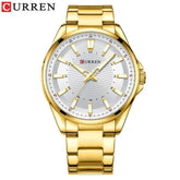 CURREN Classic Simple Stainless Steel Quartz Wristwatches Fashion Brand Men&