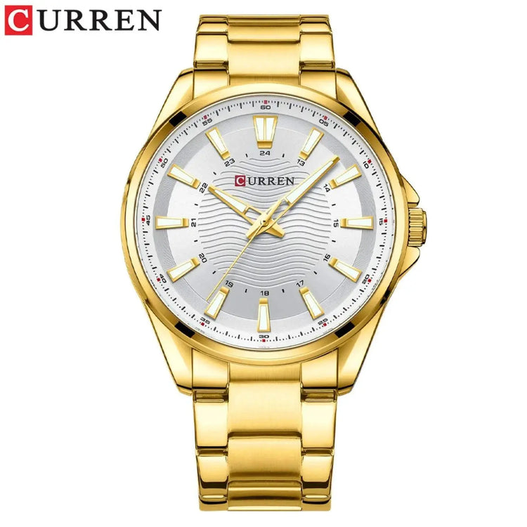 CURREN Classic Simple Stainless Steel Quartz Wristwatches Fashion Brand Men&