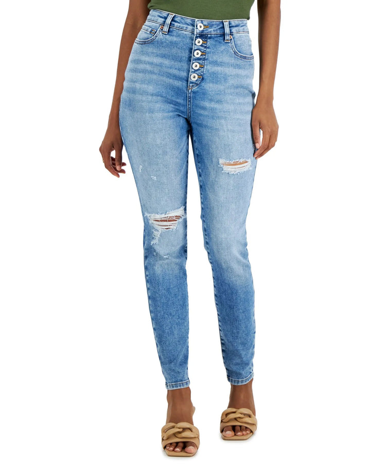 INC International Concepts Womens High Rise Destructed Skinny Jeans Amber Chrysippus